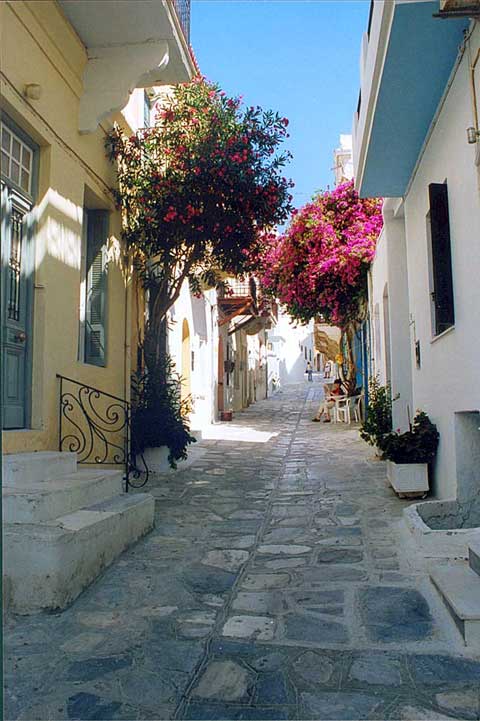 A traditional pathway in Chora, capital of Tinos TINOS PHOTO GALLERY - CHORA PATHWAY