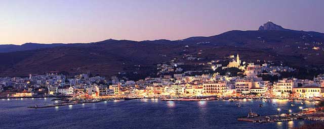 View of the port at Chora, Tinos capital TINOS PHOTO GALLERY - CHORA TINOS